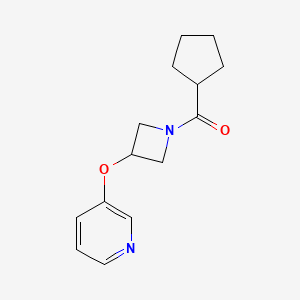 molecular formula C14H18N2O2 B2811151 Cyclopentyl(3-(pyridin-3-yloxy)azetidin-1-yl)methanone CAS No. 2034584-68-2