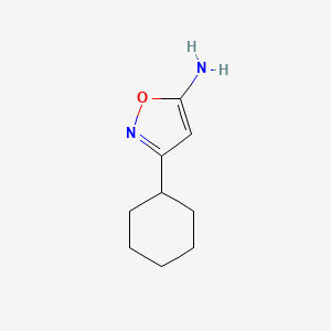 molecular formula C9H14N2O B2811152 3-Cyclohexyl-1,2-oxazol-5-amine CAS No. 500766-46-1