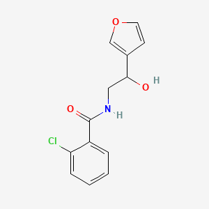 molecular formula C13H12ClNO3 B2811169 2-chloro-N-[2-(furan-3-yl)-2-hydroxyethyl]benzamide CAS No. 1421584-29-3