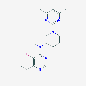 molecular formula C19H27FN6 B2811174 N-[1-(4,6-dimethylpyrimidin-2-yl)piperidin-3-yl]-5-fluoro-N-methyl-6-(propan-2-yl)pyrimidin-4-amine CAS No. 2415470-79-8