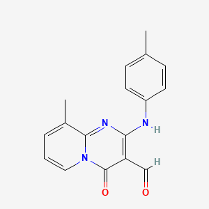 molecular formula C17H15N3O2 B2811190 9-methyl-4-oxo-2-(p-tolylamino)-4H-pyrido[1,2-a]pyrimidine-3-carbaldehyde CAS No. 300701-36-4