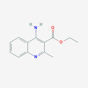 molecular formula C13H14N2O2 B2811193 Ethyl 4-amino-2-methylquinoline-3-carboxylate CAS No. 163455-37-6