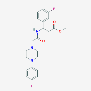 Methyl 3-(3-fluorophenyl)-3-({2-[4-(4-fluorophenyl)piperazino]acetyl}amino)propanoate