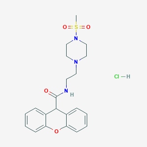 N-(2-(4-(methylsulfonyl)piperazin-1-yl)ethyl)-9H-xanthene-9-carboxamide hydrochloride