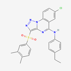 7-chloro-3-[(3,4-dimethylphenyl)sulfonyl]-N-(4-ethylphenyl)[1,2,3]triazolo[1,5-a]quinazolin-5-amine