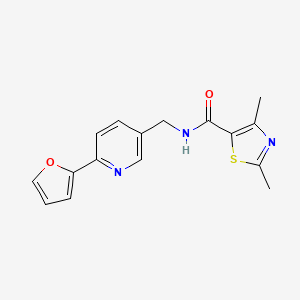molecular formula C16H15N3O2S B2811235 N-((6-(furan-2-yl)pyridin-3-yl)methyl)-2,4-dimethylthiazole-5-carboxamide CAS No. 1903299-72-8