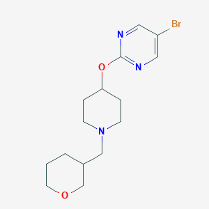molecular formula C15H22BrN3O2 B2811291 5-Bromo-2-[1-(oxan-3-ylmethyl)piperidin-4-yl]oxypyrimidine CAS No. 2415572-00-6