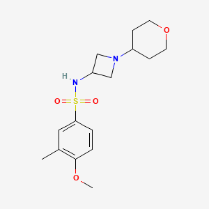 molecular formula C16H24N2O4S B2811294 4-Methoxy-3-methyl-N-[1-(oxan-4-yl)azetidin-3-yl]benzenesulfonamide CAS No. 2415517-26-7