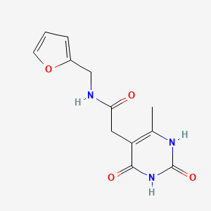 molecular formula C12H13N3O4 B2811310 N-(furan-2-ylmethyl)-2-(6-methyl-2,4-dioxo-1,2,3,4-tetrahydropyrimidin-5-yl)acetamide CAS No. 1171030-46-8