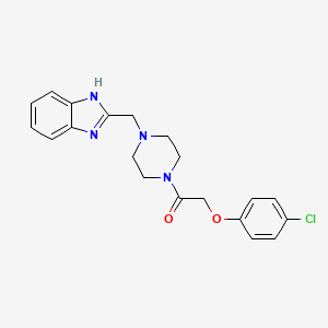 molecular formula C20H21ClN4O2 B2811335 1-(4-((1H-benzo[d]imidazol-2-yl)methyl)piperazin-1-yl)-2-(4-chlorophenoxy)ethanone CAS No. 1170882-88-8