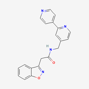 molecular formula C20H16N4O2 B2811345 N-([2,4'-bipyridin]-4-ylmethyl)-2-(benzo[d]isoxazol-3-yl)acetamide CAS No. 2034433-57-1