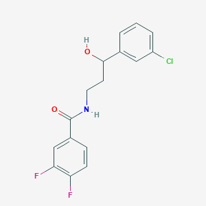 molecular formula C16H14ClF2NO2 B2811361 N-[3-(3-chlorophenyl)-3-hydroxypropyl]-3,4-difluorobenzamide CAS No. 2034520-85-7