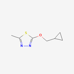 molecular formula C7H10N2OS B2811373 2-(Cyclopropylmethoxy)-5-methyl-1,3,4-thiadiazole CAS No. 2199275-19-7