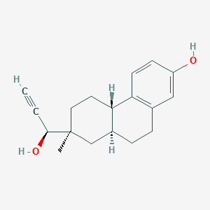 molecular formula C18H22O2 B028114 (4bS,7S,8aS)-7-[(1R)-1-hydroxyprop-2-ynyl]-7-methyl-5,6,8,8a,9,10-hexahydro-4bH-phenanthren-2-ol CAS No. 104849-39-0