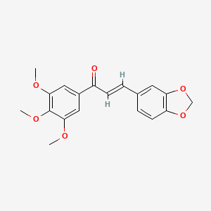 molecular formula C19H18O6 B2811418 (E)-3-(1,3-benzodioxol-5-yl)-1-(3,4,5-trimethoxyphenyl)prop-2-en-1-one CAS No. 209158-91-8