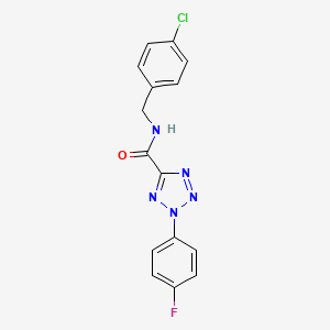 molecular formula C15H11ClFN5O B2811488 N-(4-chlorobenzyl)-2-(4-fluorophenyl)-2H-tetrazole-5-carboxamide CAS No. 1396878-49-1