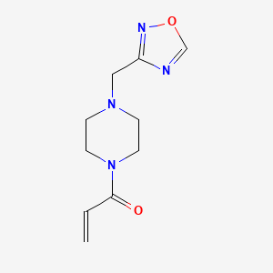 molecular formula C10H14N4O2 B2811561 1-{4-[(1,2,4-oxadiazol-3-yl)methyl]piperazin-1-yl}prop-2-en-1-one CAS No. 2175581-12-9