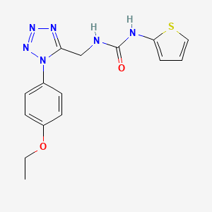molecular formula C15H16N6O2S B2811571 3-{[1-(4-ethoxyphenyl)-1H-1,2,3,4-tetrazol-5-yl]methyl}-1-(thiophen-2-yl)urea CAS No. 950473-08-2