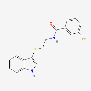 molecular formula C17H15BrN2OS B2811577 3-bromo-N-[2-(1H-indol-3-ylsulfanyl)ethyl]benzamide CAS No. 687575-06-0
