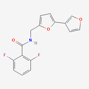 molecular formula C16H11F2NO3 B2811580 N-([2,3'-bifuran]-5-ylmethyl)-2,6-difluorobenzamide CAS No. 2034341-49-4