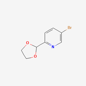 molecular formula C8H8BrNO2 B2811583 5-Bromo-2-(1,3-dioxolan-2-yl)pyridine CAS No. 884495-16-3