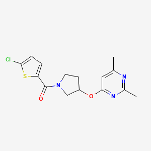 4-{[1-(5-Chlorothiophene-2-carbonyl)pyrrolidin-3-yl]oxy}-2,6-dimethylpyrimidine