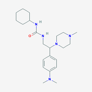 1-Cyclohexyl-3-(2-(4-(dimethylamino)phenyl)-2-(4-methylpiperazin-1-yl)ethyl)urea