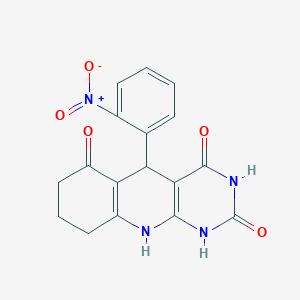 5-(2-nitrophenyl)-5,8,9,10-tetrahydropyrimido[4,5-b]quinoline-2,4,6(1H,3H,7H)-trione