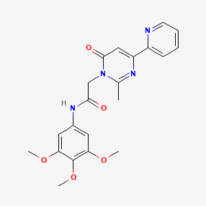 2-(2-methyl-6-oxo-4-(pyridin-2-yl)pyrimidin-1(6H)-yl)-N-(3,4,5-trimethoxyphenyl)acetamide