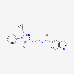 N-(2-(3-cyclopropyl-5-oxo-4-phenyl-4,5-dihydro-1H-1,2,4-triazol-1-yl)ethyl)benzo[d]thiazole-6-carboxamide