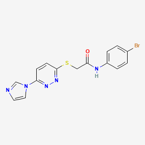 2-((6-(1H-imidazol-1-yl)pyridazin-3-yl)thio)-N-(4-bromophenyl)acetamide