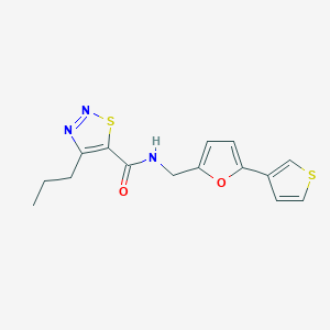 4-propyl-N-((5-(thiophen-3-yl)furan-2-yl)methyl)-1,2,3-thiadiazole-5-carboxamide