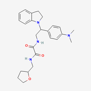 N1-(2-(4-(dimethylamino)phenyl)-2-(indolin-1-yl)ethyl)-N2-((tetrahydrofuran-2-yl)methyl)oxalamide