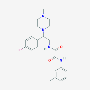molecular formula C22H27FN4O2 B2811617 N1-(2-(4-fluorophenyl)-2-(4-methylpiperazin-1-yl)ethyl)-N2-(m-tolyl)oxalamide CAS No. 903356-43-4