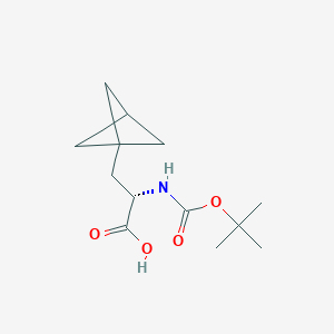 molecular formula C13H21NO4 B2811618 (2S)-3-(1-bicyclo[1.1.1]pentanyl)-2-(tert-butoxycarbonylamino)propanoic acid CAS No. 2343963-98-2
