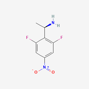 molecular formula C8H8F2N2O2 B2811636 (1R)-1-(2,6-Difluoro-4-nitrophenyl)ethanamine CAS No. 2248172-08-7