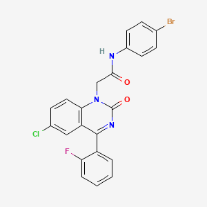 N-(4-bromophenyl)-2-(6-chloro-4-(2-fluorophenyl)-2-oxoquinazolin-1(2H)-yl)acetamide