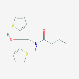 N-[2-hydroxy-2,2-bis(thiophen-2-yl)ethyl]butanamide