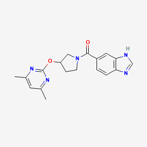(1H-benzo[d]imidazol-5-yl)(3-((4,6-dimethylpyrimidin-2-yl)oxy)pyrrolidin-1-yl)methanone