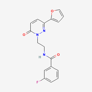 3-fluoro-N-(2-(3-(furan-2-yl)-6-oxopyridazin-1(6H)-yl)ethyl)benzamide