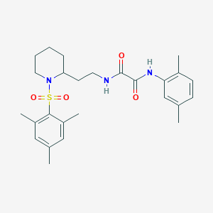 N1-(2,5-dimethylphenyl)-N2-(2-(1-(mesitylsulfonyl)piperidin-2-yl)ethyl)oxalamide