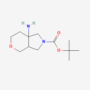 molecular formula C12H22N2O3 B2811668 tert-butyl7a-amino-octahydropyrano[3,4-c]pyrrole-2-carboxylate CAS No. 1823268-80-9