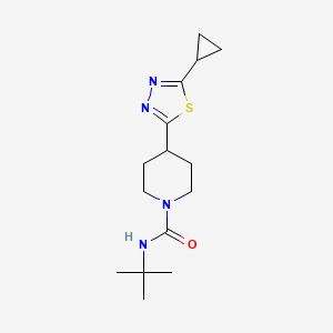 N-(tert-butyl)-4-(5-cyclopropyl-1,3,4-thiadiazol-2-yl)piperidine-1-carboxamide