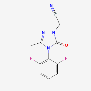 2-[4-(2,6-difluorophenyl)-3-methyl-5-oxo-4,5-dihydro-1H-1,2,4-triazol-1-yl]acetonitrile