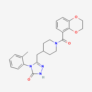 3-((1-(2,3-dihydrobenzo[b][1,4]dioxine-5-carbonyl)piperidin-4-yl)methyl)-4-(o-tolyl)-1H-1,2,4-triazol-5(4H)-one