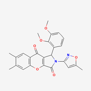 1-(2,3-Dimethoxyphenyl)-6,7-dimethyl-2-(5-methylisoxazol-3-yl)-1,2-dihydrochromeno[2,3-c]pyrrole-3,9-dione