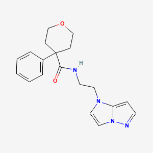 N-(2-(1H-imidazo[1,2-b]pyrazol-1-yl)ethyl)-4-phenyltetrahydro-2H-pyran-4-carboxamide