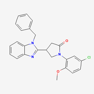 4-(1-benzyl-1H-benzimidazol-2-yl)-1-(5-chloro-2-methoxyphenyl)pyrrolidin-2-one
