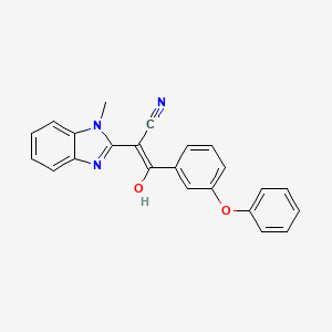 (E)-2-(1-methyl-1H-benzo[d]imidazol-2(3H)-ylidene)-3-oxo-3-(3-phenoxyphenyl)propanenitrile