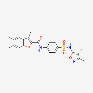 N-{4-[(3,4-dimethyl-1,2-oxazol-5-yl)sulfamoyl]phenyl}-3,5,6-trimethyl-1-benzofuran-2-carboxamide